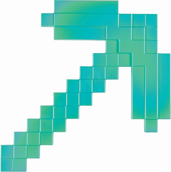 Disguise Minecraft Diamond Pickaxe Costume Accessory, Official Plastic Dress Up Prop, One Size